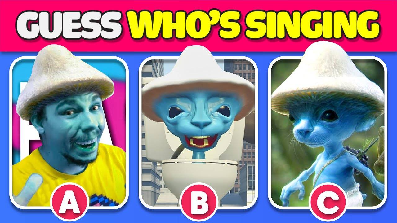 🔊 Guess Who's SINGING...! ✅🎤 _ We Live, We Love, We Lie, Smurf Cat, MrBeast, Skibidi Toilet..._