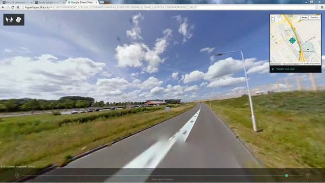 Hyperlapse van route langs Abe Lenstrastadion
