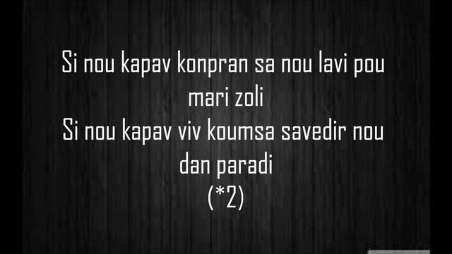Pou pa mor kouyon parol- Eric Triton