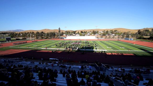 CVHS Marching Band performing at Dublin High School