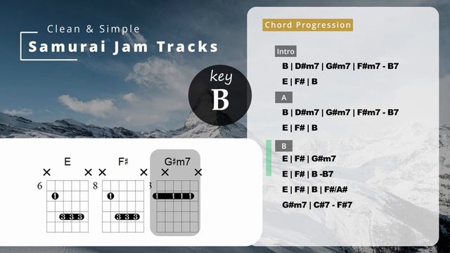 Smooth Groove Guitar Backing Track Jam in B