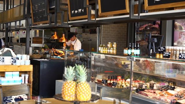 View from the kitchen - Butcher and the Farmer restaurant