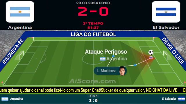 🔴ARGENTINA x EL SALVADOR AO VIVO - AMISTOSO INTERNACIONAL - NARRAÇÃO⚽️