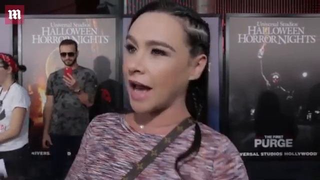 Pregnant Danielle Harris Attends Halloween Horror Nights