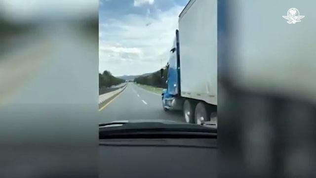 Guardia Nacional hace rescate de película y evita accidente de tráiler sin frenos