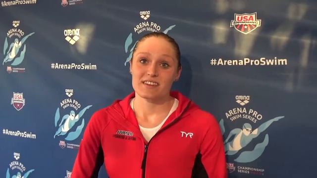 Kelsi Worrell discusses 100 Fly win at the 2017 arena Pro Swim