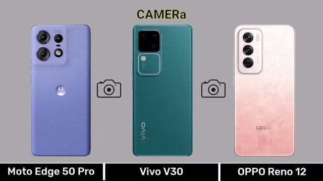 Сравнение характеристик Moto Edge 50 Pro  и  Vivo V30  и  Oppo Reno 12.