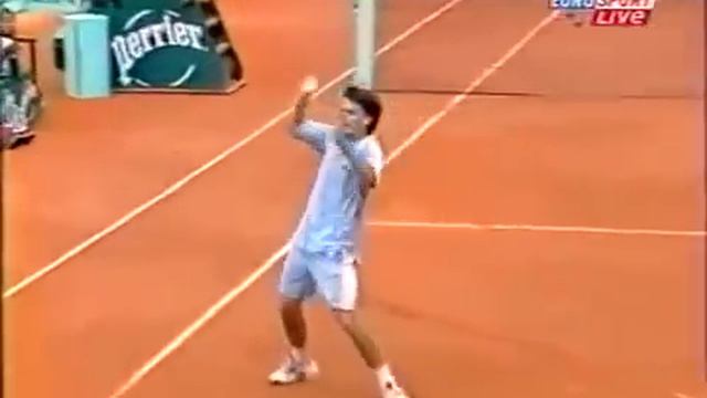 Guillermo Coria racquet throwing incident during the 2003 Roland Garros semi-final