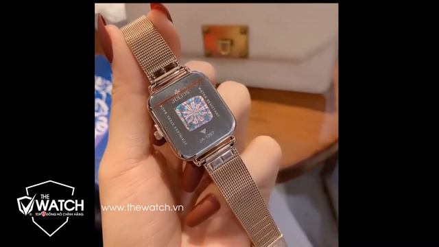 Đồng Hồ Nữ Julius JA1297 Hàn Quốc Mặt Chữ Nhật Chính Hãng Giá Rẻ