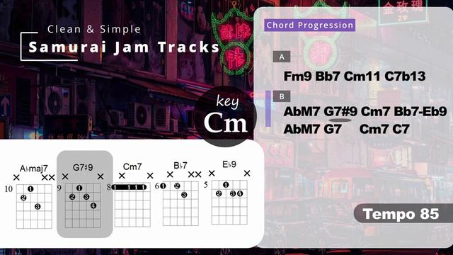 Neo Soul RnB Guitar Backing Track in C minor