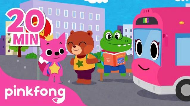 The Wheels on the Pink School Bus and more | 🏫 Back to School Pinkfong Songs for Children