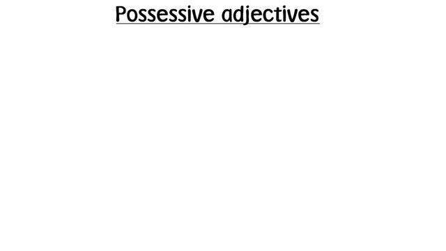 Harmonize Starter - Grammar: Possessive adjectives (Welcome Unit)