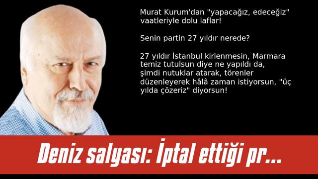 Yalçın DOĞAN 🎧 Deniz salyası: İptal ettiği projeye 27 yıl so... - Sesli Köşe Yazısı 10 Haziran 2021