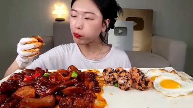 Мукбанг тушеные бычьи ноги🍖| Mukbang ASMR | Еда на камеру