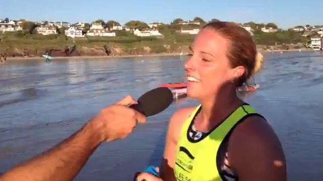 Ocean woman and surf swim winner Rhian Thomas at the 2012 B