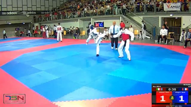 804-Alegre, Matteo  ETKDA (FRA) vs Albani, Davide  CENTRO TAEKWONDO OSTIA (ITA)  4-1