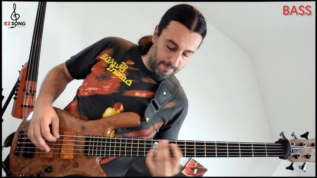Ζεστός Αέρας - Ξύλινα Σπαθιά [BASS Cover/Lesson With TAB/Score]