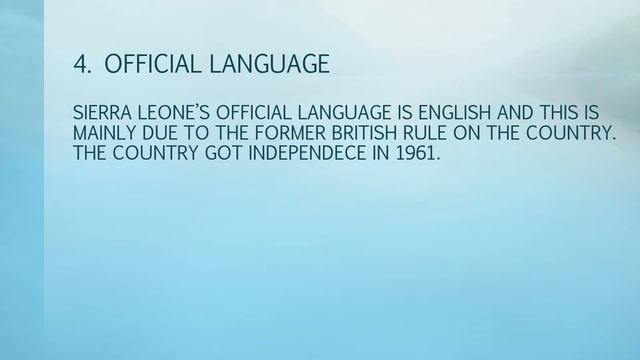 6 FACTS ABOUT SIERRA LEONE
