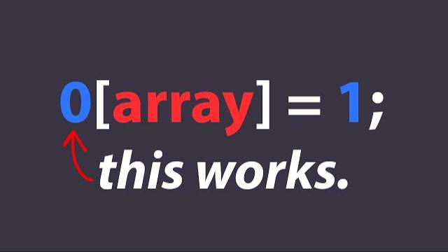 arrays are weird