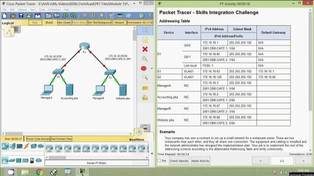 7.4.1.2 Packet Tracer - Skills Integration Challenge