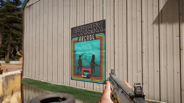 Far Cry 5 - Far Cry Arcade Poster at Construction Yard (Clutch Nixon Mission Area) Gameplay (2018)