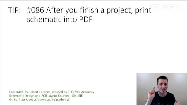 TIP #086: After you finish a project, print schematic into PDF