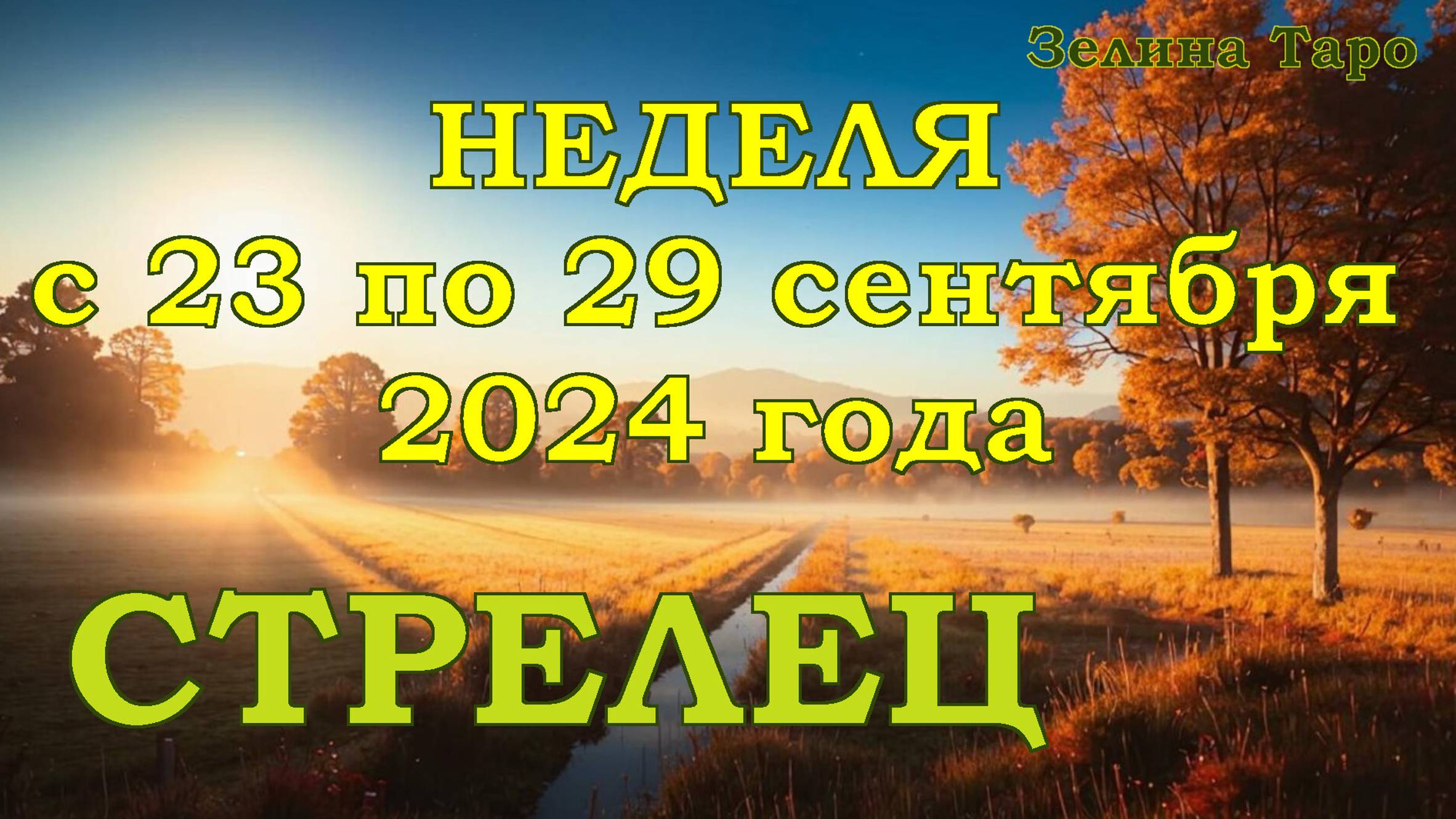 СТРЕЛЕЦ | ТАРО прогноз на неделю с 23 по 29 сентября 2024 года