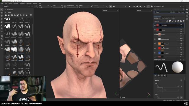 Skin Texturing Tutorial in Substance Painter _ Files available