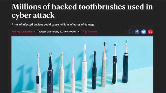 toothbrush botnet takes down internet