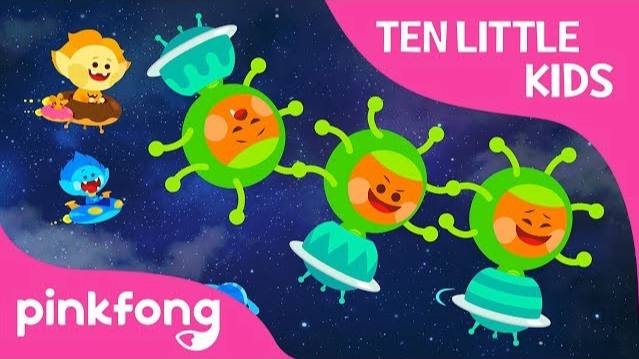 Ten Little Alien Kids | Ten Little Kids Songs | Pinkfong Songs for Children