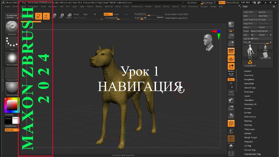 1. НАВИГАЦИЯ в ZBRUSH