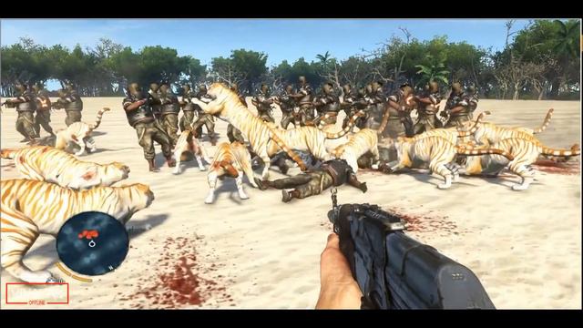 Far Cry 3 War | 50 Heavy Gunner VS 50 Tiger