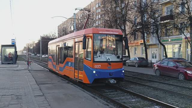 Трамваи 71-407 и 71-623 в Коломне (18.11.2023)