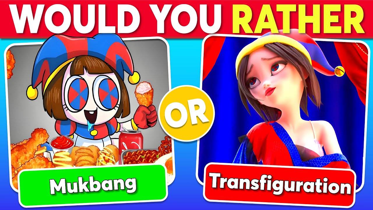 Would You Rather_ 🎶 Video Edition 🎪 The Amazing Digital Circus 💃 Pomni, Caine, Jax, Ragatha, Zoob