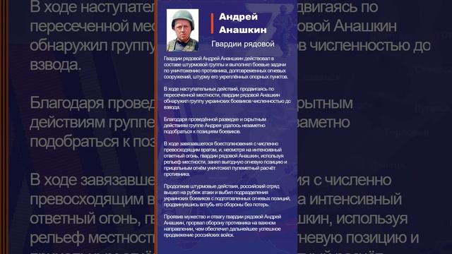 Андрей Анашкин Наградной лист Z