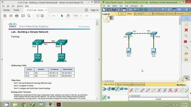 2.3.3.3 Lab - Building a Simple Network