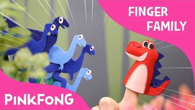 T-Rex Finger Family | Finger Puppets | Pinkfong Plush | Pinkfong Songs for Children