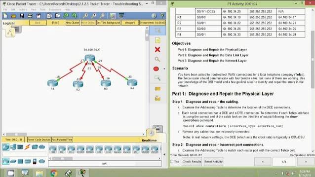 2.1.2.5 Packet Tracer - Troubleshooting Serial Interfaces