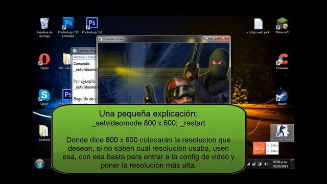 Tutorial: Como cambiar la resolución del Counter-Strike 1.6 Steam/NoSteam por consola.  2016