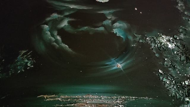 "Волшебная ночь" авторская фактурная картина 65/85