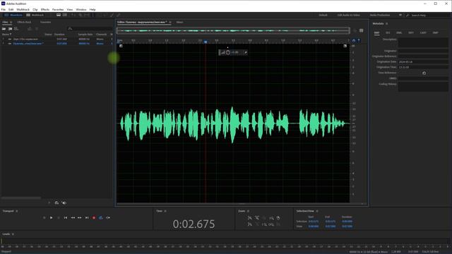 Компрессия и нормализация звука в Adobe Audition