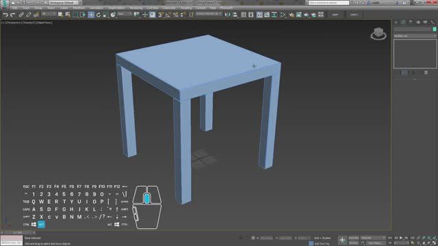 Моделирование стола ЛАКК в 3ds max