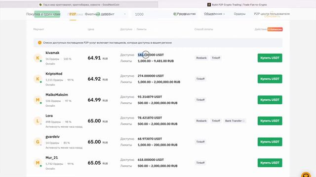 Биржа Bybit регистрация в 2024г., покупка криптовалюты дебетовой картой, p2p торговля, верификация.