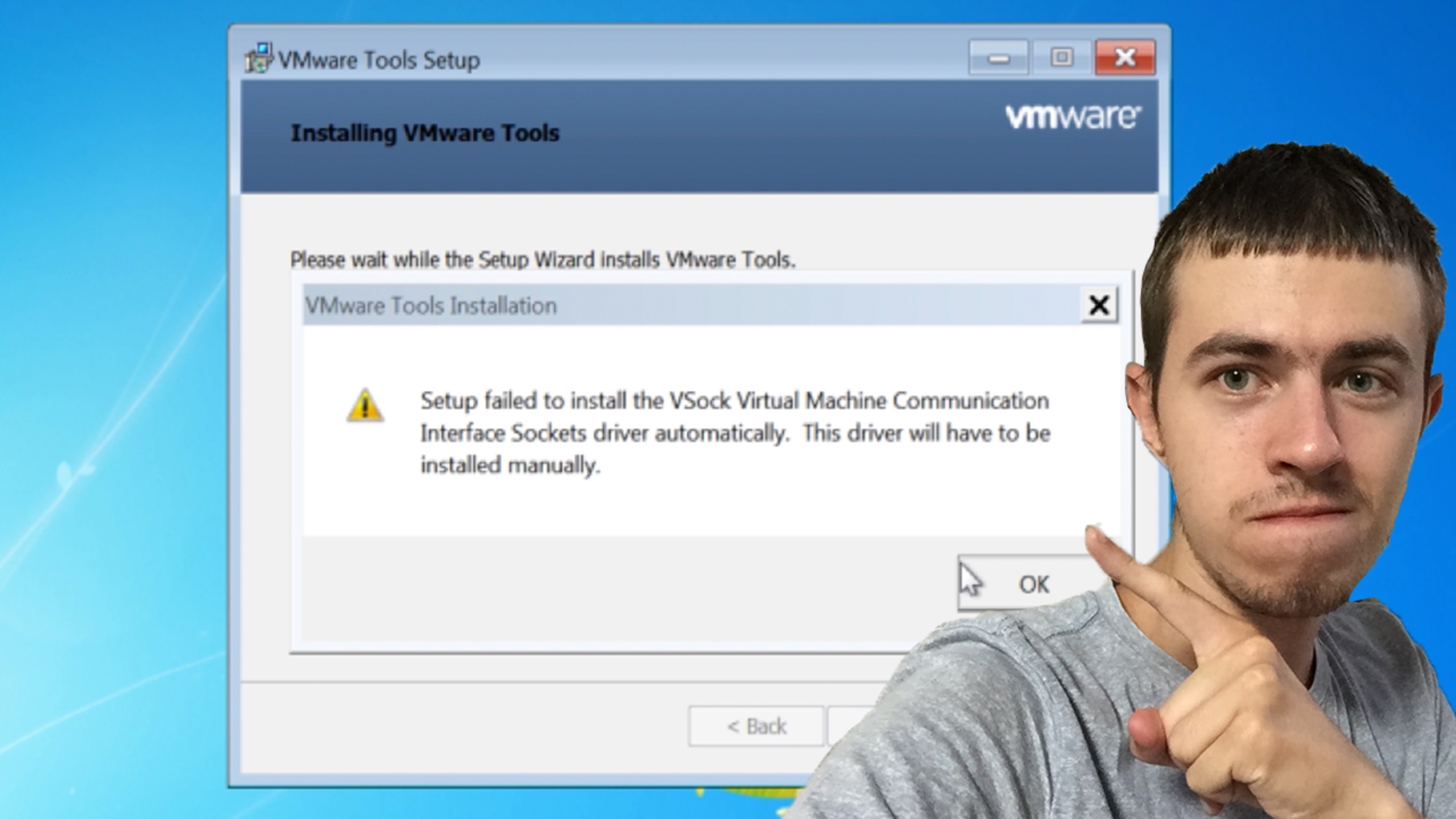 Не устанавливаются VMware Tools на Windows 7! Как исправить?