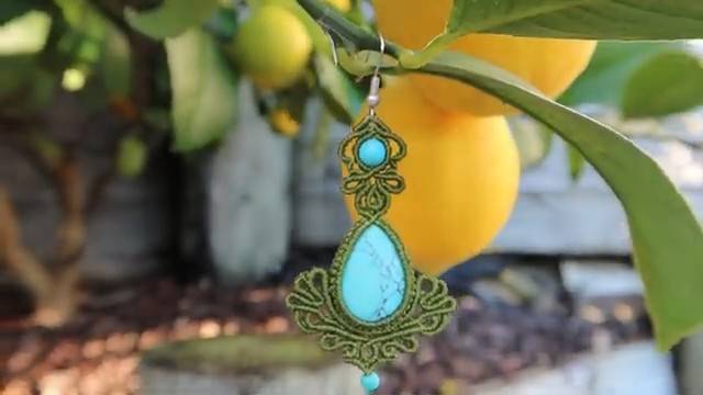 Macrame by Afeng： 2021-22｜Macrame Tutorial｜Macrame Earrings ｜For early summer ｜编绳｜DIY