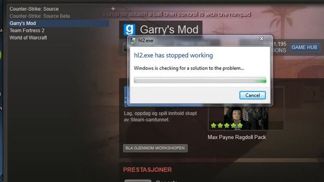 Help! Garry's mod hl2. exe. has stopped working