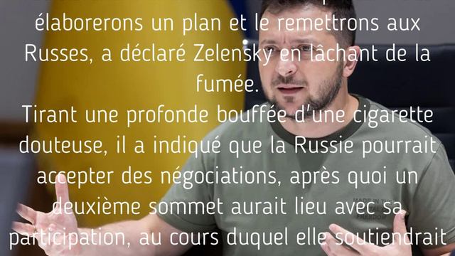 Zelensky a annoncé la préparation d'un nouveau plan