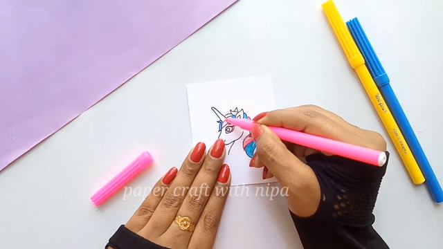 How to make Your Own Unicorn Sticker at home/DIY paper stickers/Stickers/DIY Stickers tutorial