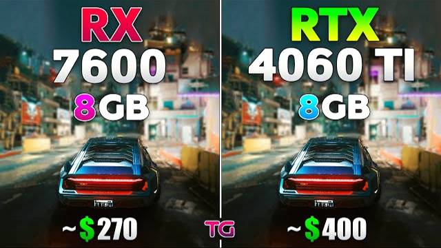 RX 7600 vs RTX 4060 Ti - Test in 10 Games