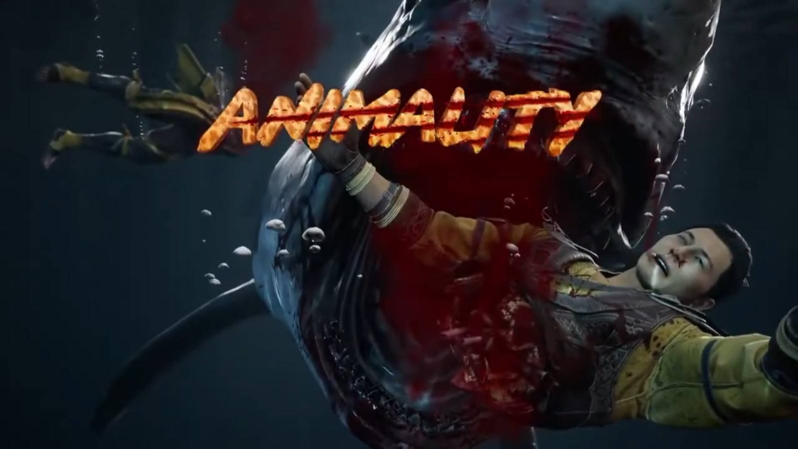 Mortal Kombat 1 Johnny Cage Animality Shark Jaws